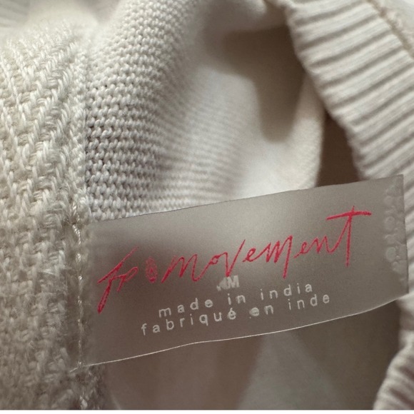 FP Movement Ivory Embroidered Oversized Tunic Sweatshirt – M - Picture 4 of 7